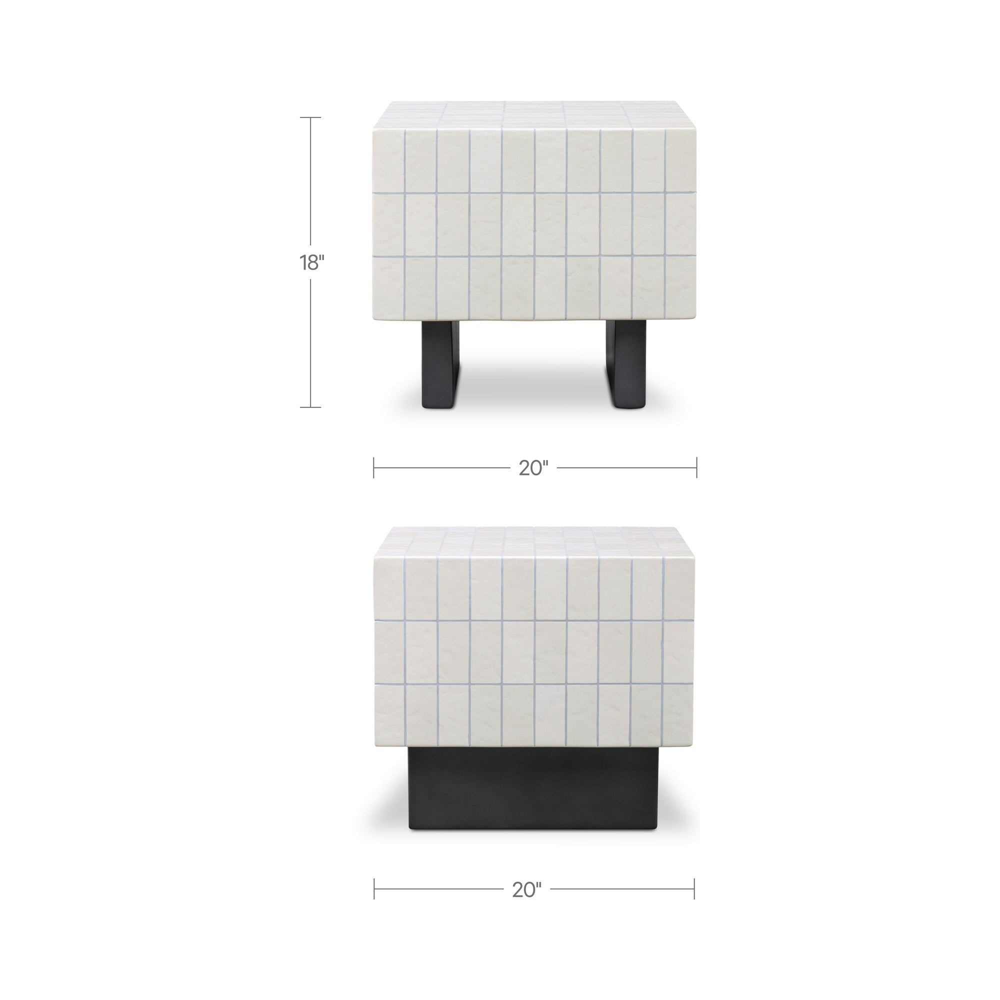 Moe's Home Farren Outdoor Side Table Cream