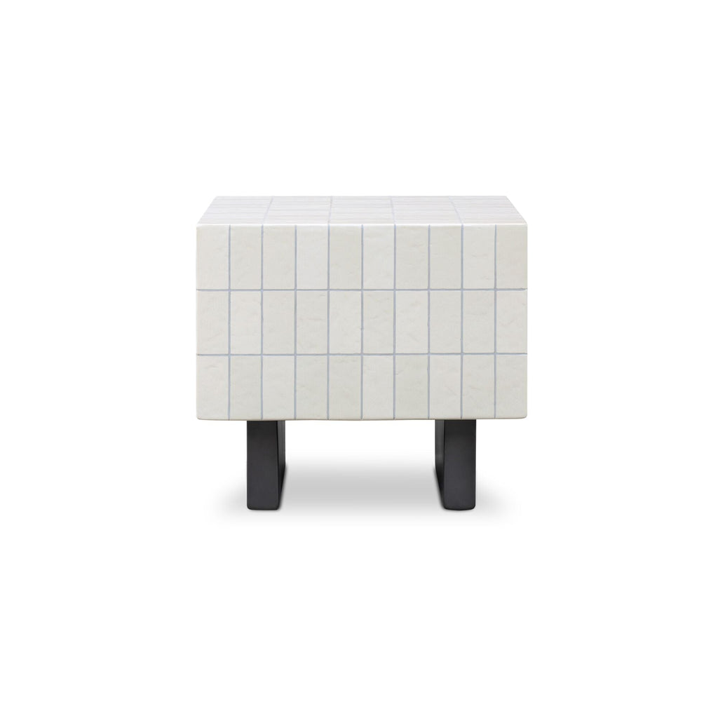 Moe's Home Farren Outdoor Side Table Cream