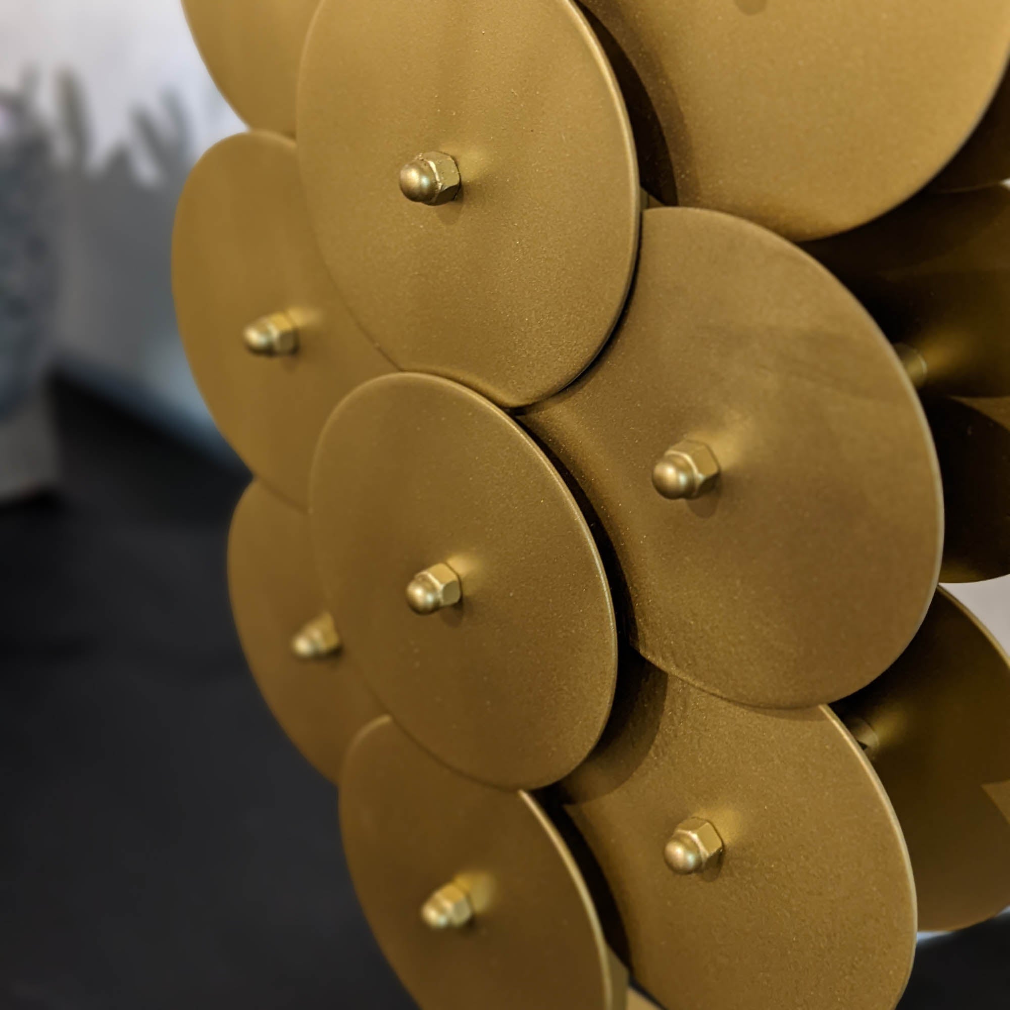 LH Home Skye Brass Disc Lamp