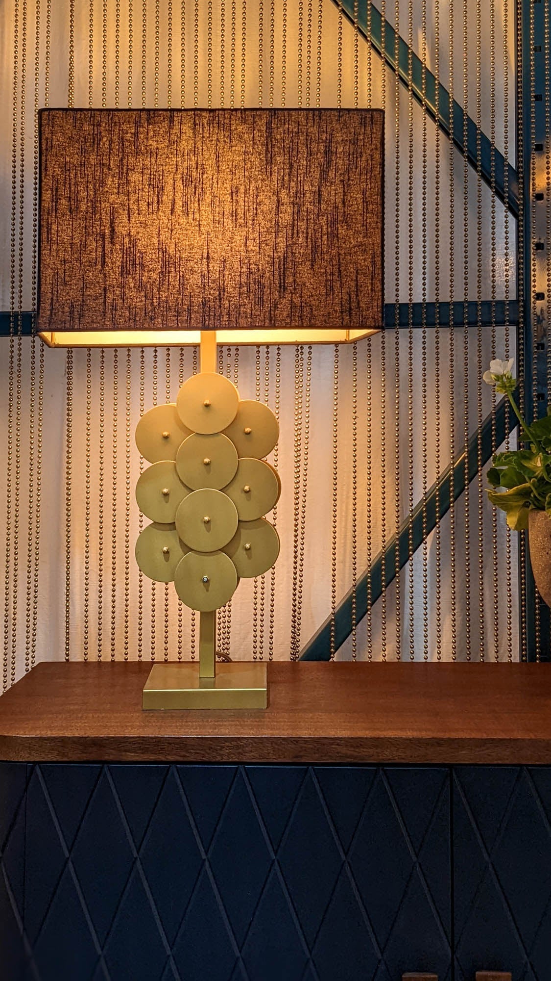 LH Home Skye Brass Disc Lamp