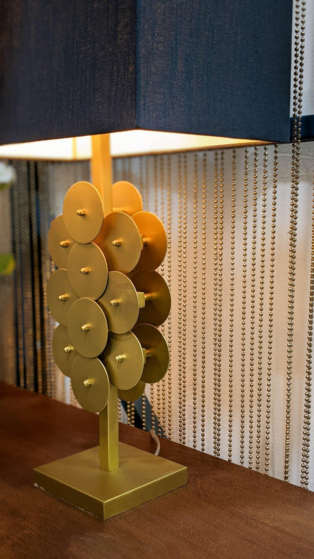 LH Home Skye Brass Disc Lamp
