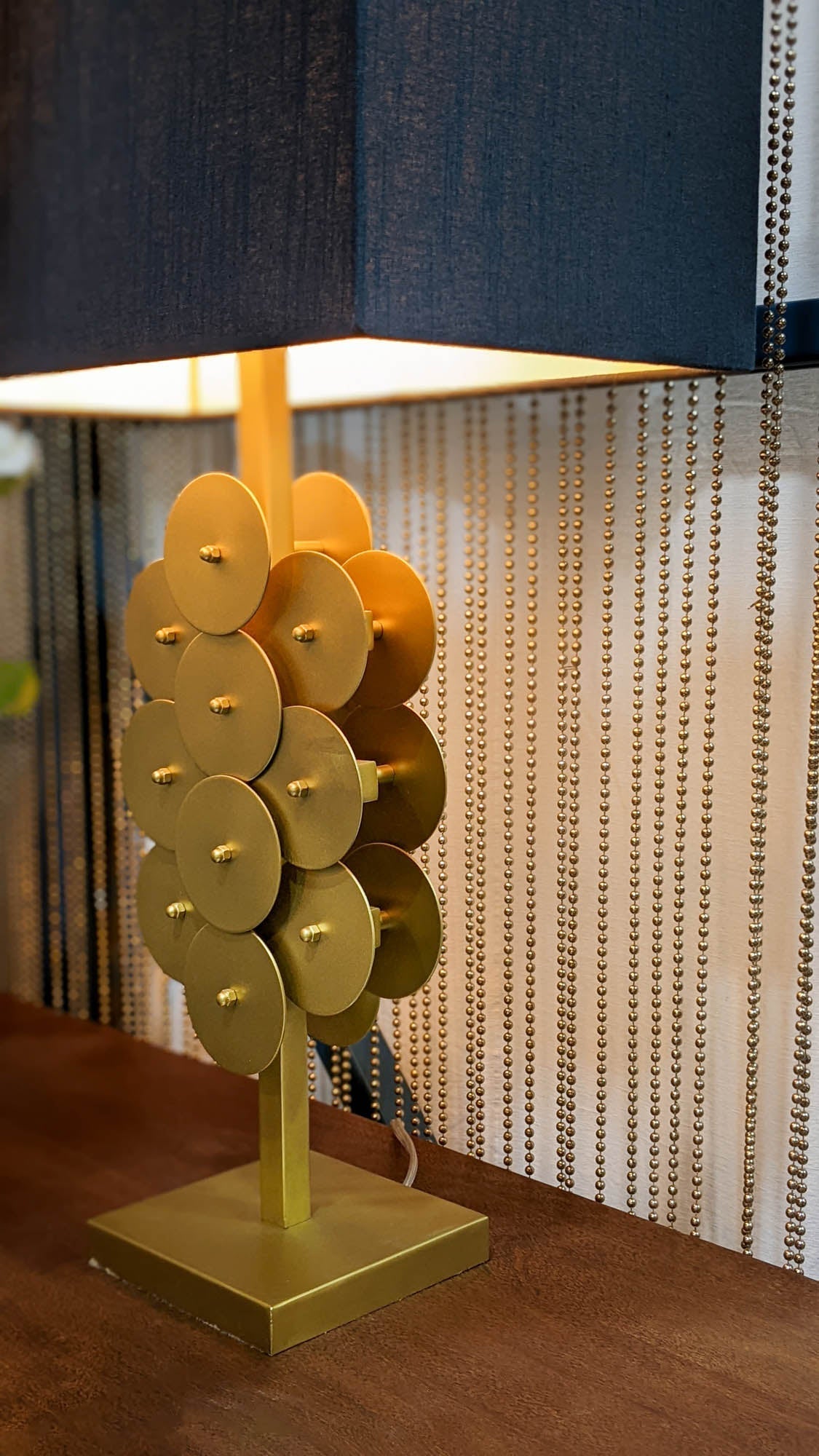 LH Home Skye Brass Disc Lamp