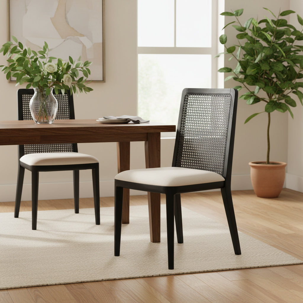 LH Home Cane Dining Chair (Set of 2)