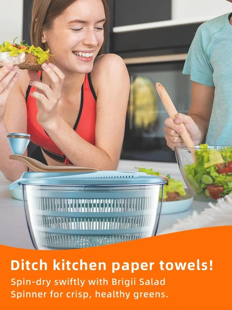 🥗 4.24 Quart Salad Spinner – Rinse, Spin & Serve Greens with Ease