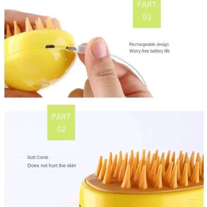 Pet Spray Massage Comb Electric Cat Steam Brush