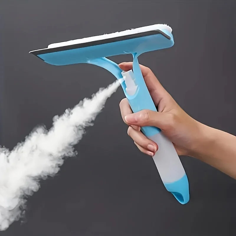 3-in-1 Glass Cleaner Tool – Window Scraper with Built-In Spray Bottle