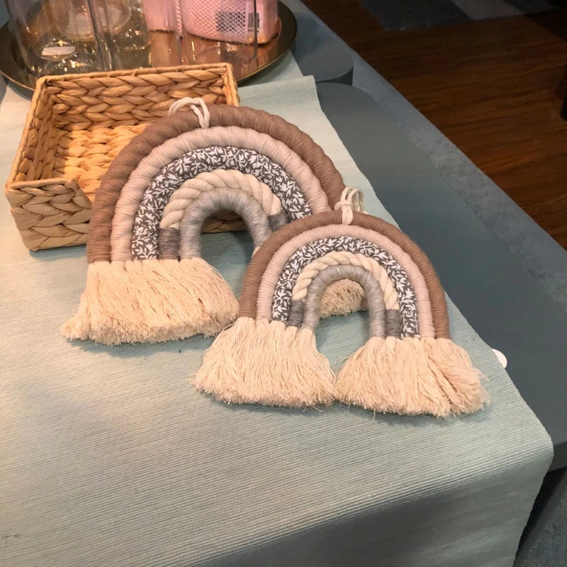 Handmade Cotton Rainbow Wall Hanging