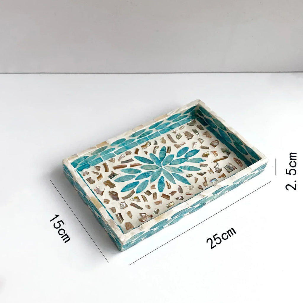 Handmade Shell Tray – Oval & Rectangular Decorative Jewelry Organizer for Boho Home Decor