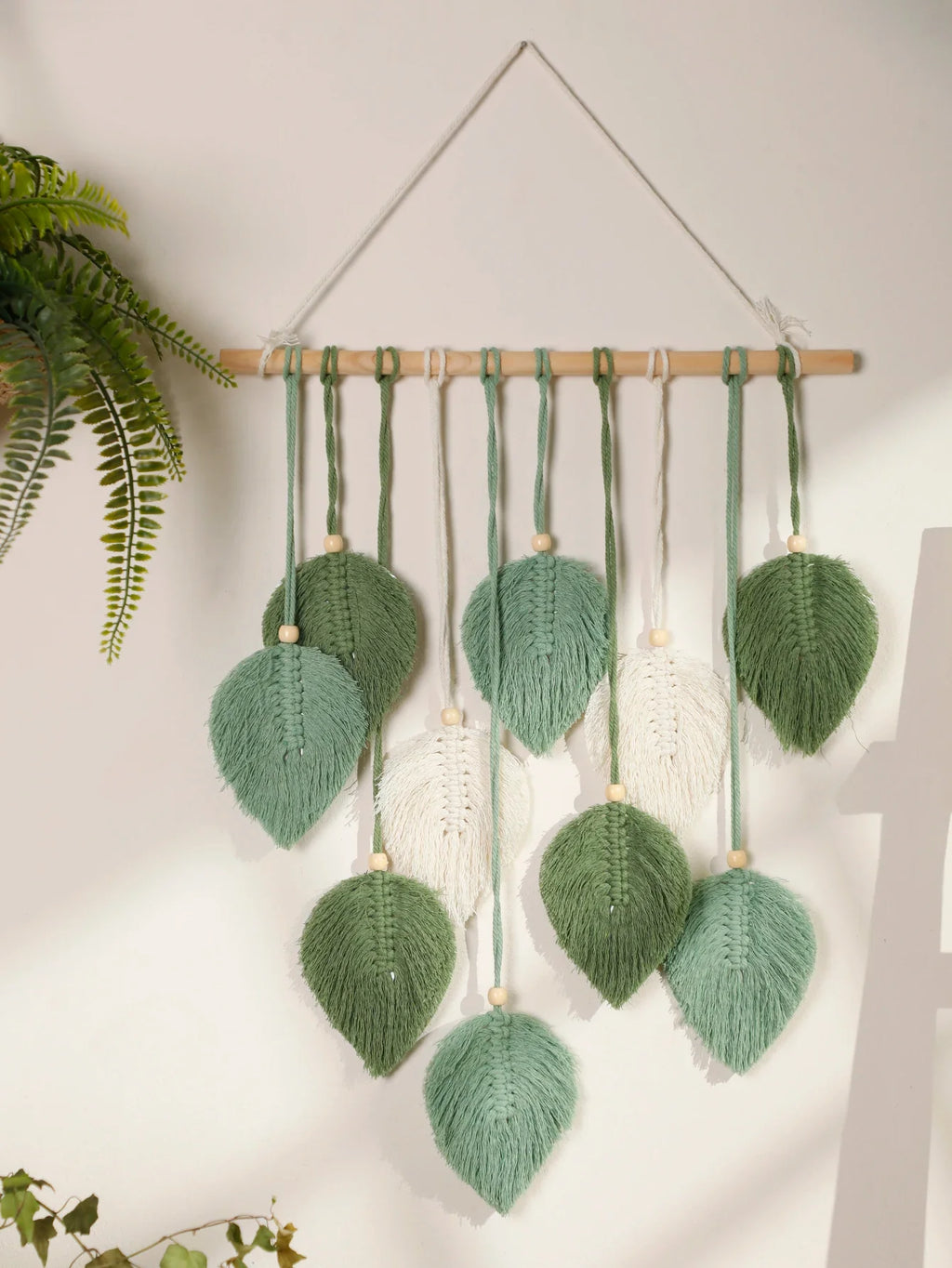 Leaf Macrame Wall Tapestry – Boho Cotton Wall Hanging