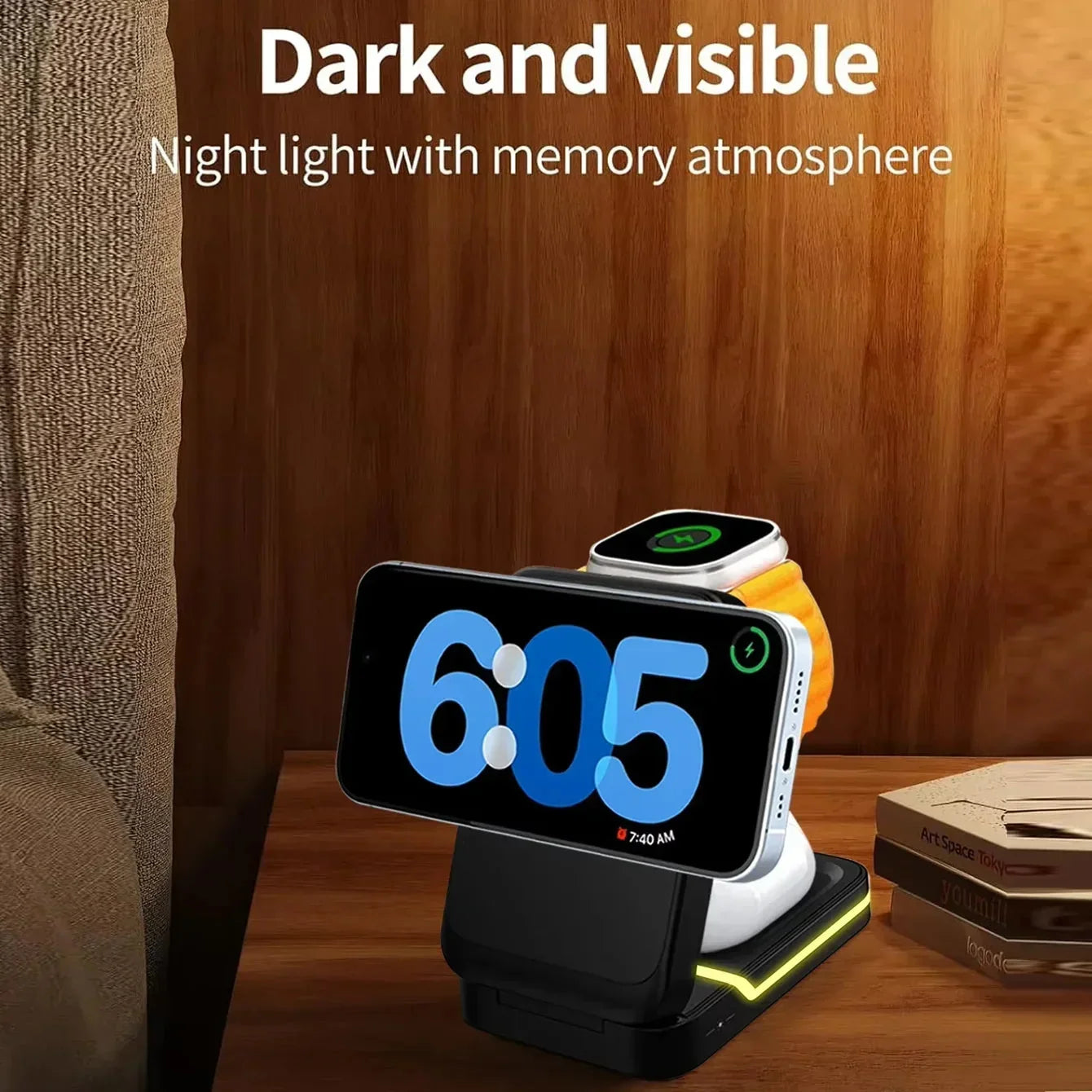 ⚡ 3-in-1 Magnetic Foldable Wireless Charger – MagSafe Travel Charging Stand
