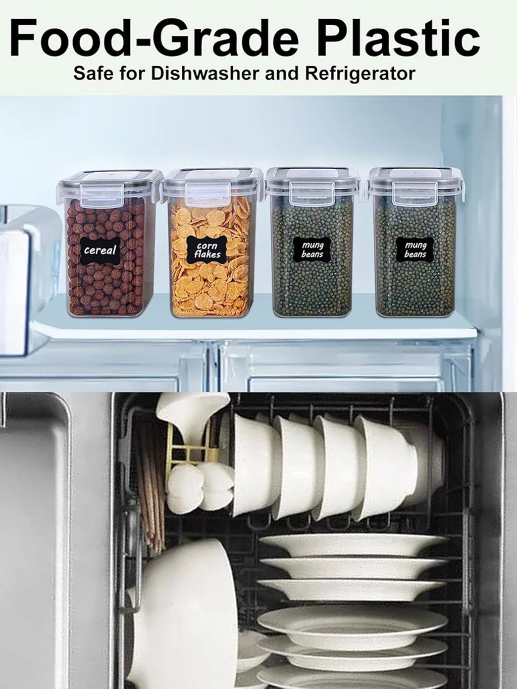 42-Piece Airtight Food Storage Bin Set – Leakproof, Stackable & Reusable Jars