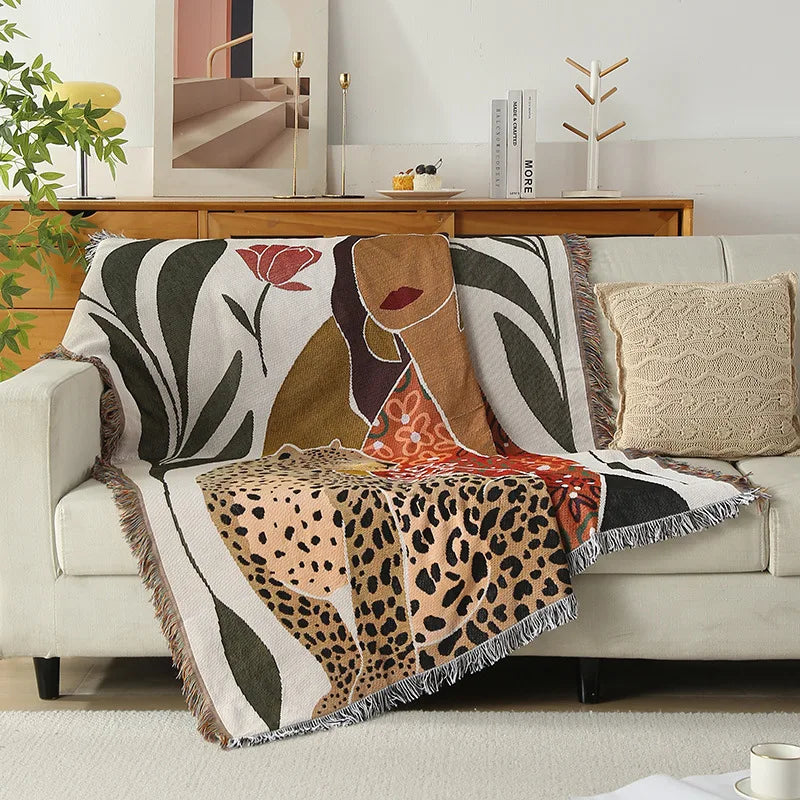 Boho Tassel Throw Blanket