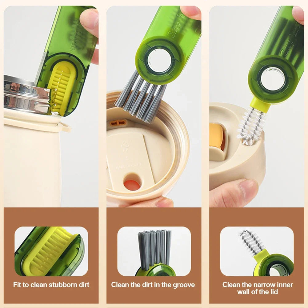 3-in-1 Cup Lid Cleaning Brush