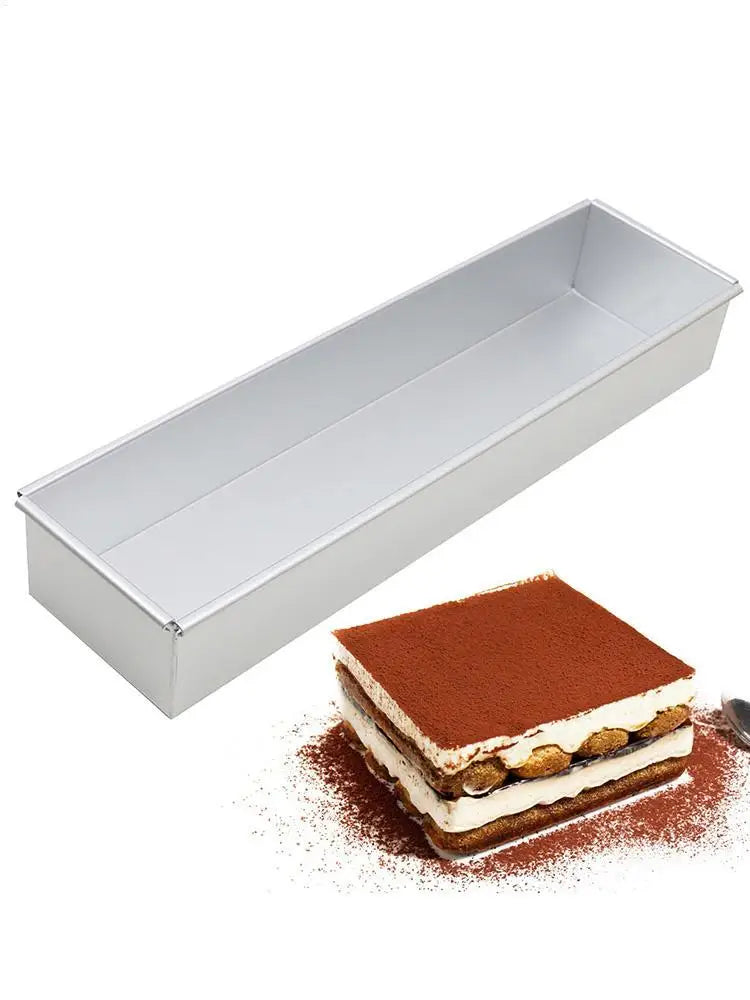 Tiramisu Cake Mold Rectangle Cake Pan Aluminum Alloy Tiramisu Dessert Making Molds Baking Professional Tool Kitchen Accessories