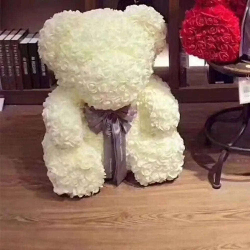Artificial Foam Rose Panda Bear