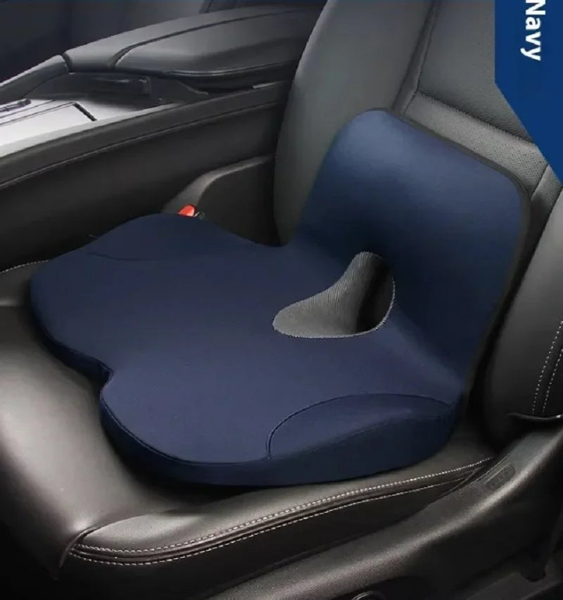 🪑 Memory Foam Seat Cushion & Back Support Pillow Set
