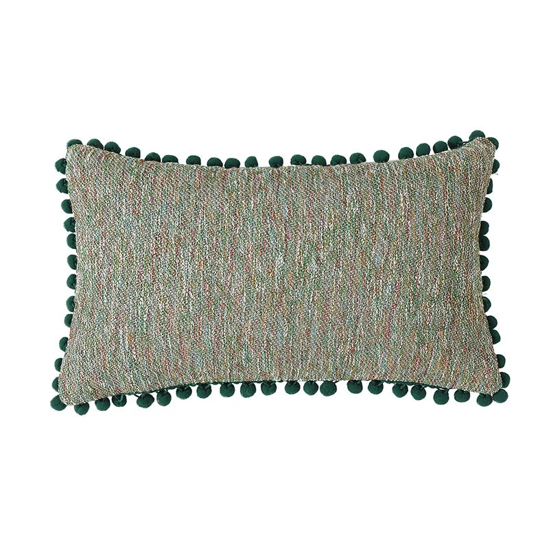 Boho Decorative Pillow Cover with Tassel Accents – 12" x 20"
