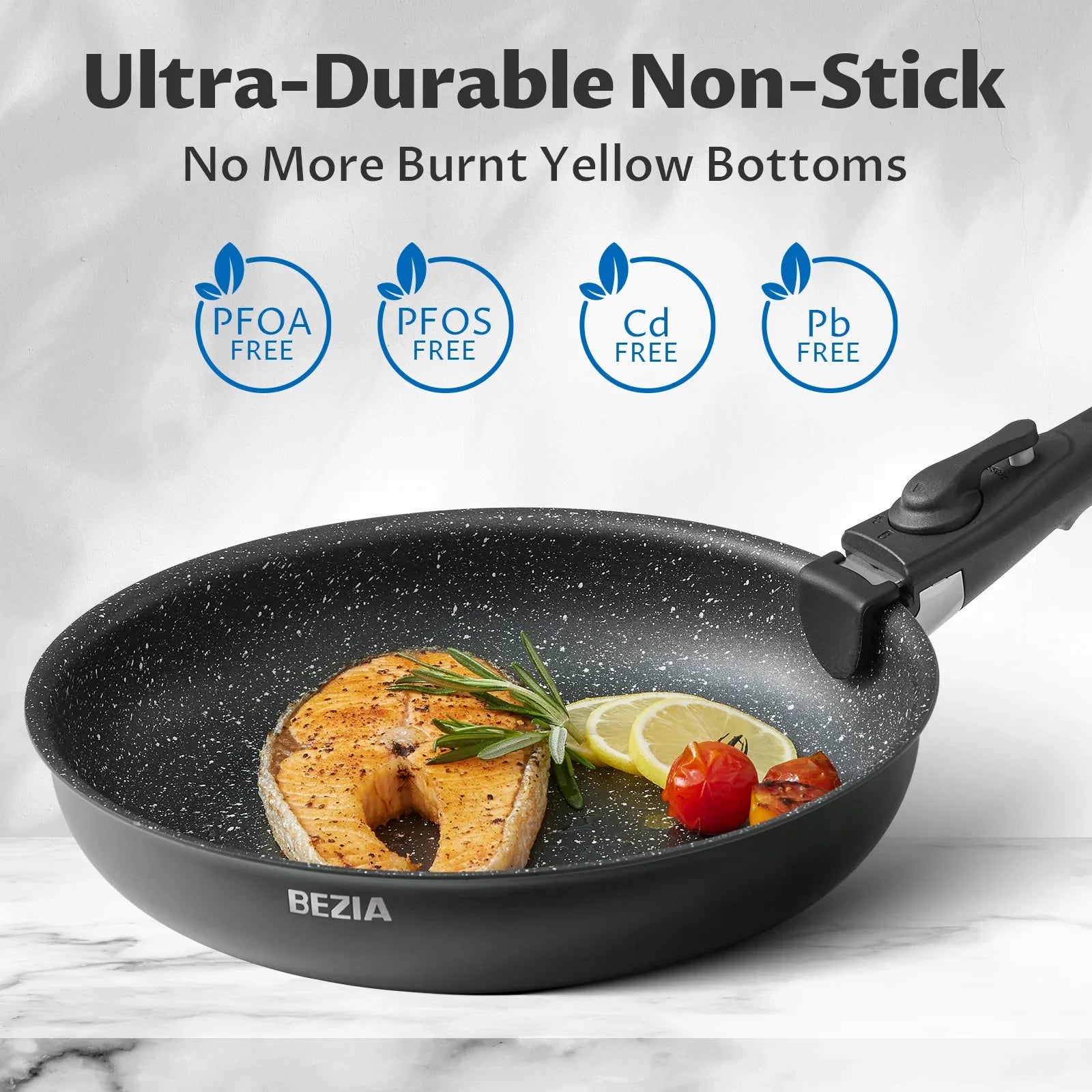 13-Piece Induction Cookware Set – Nonstick Pots and Pans with Removable Handles, Stackable Space-Saving Design for RV, Compatible with All Hobs