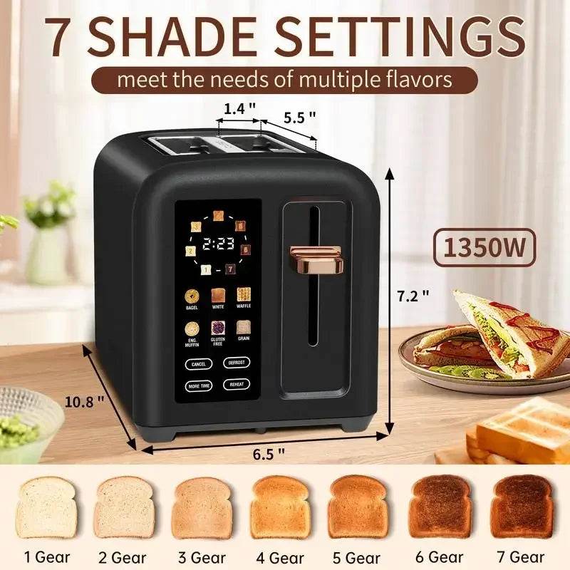 2-Slice Smart Toaster with LCD Display