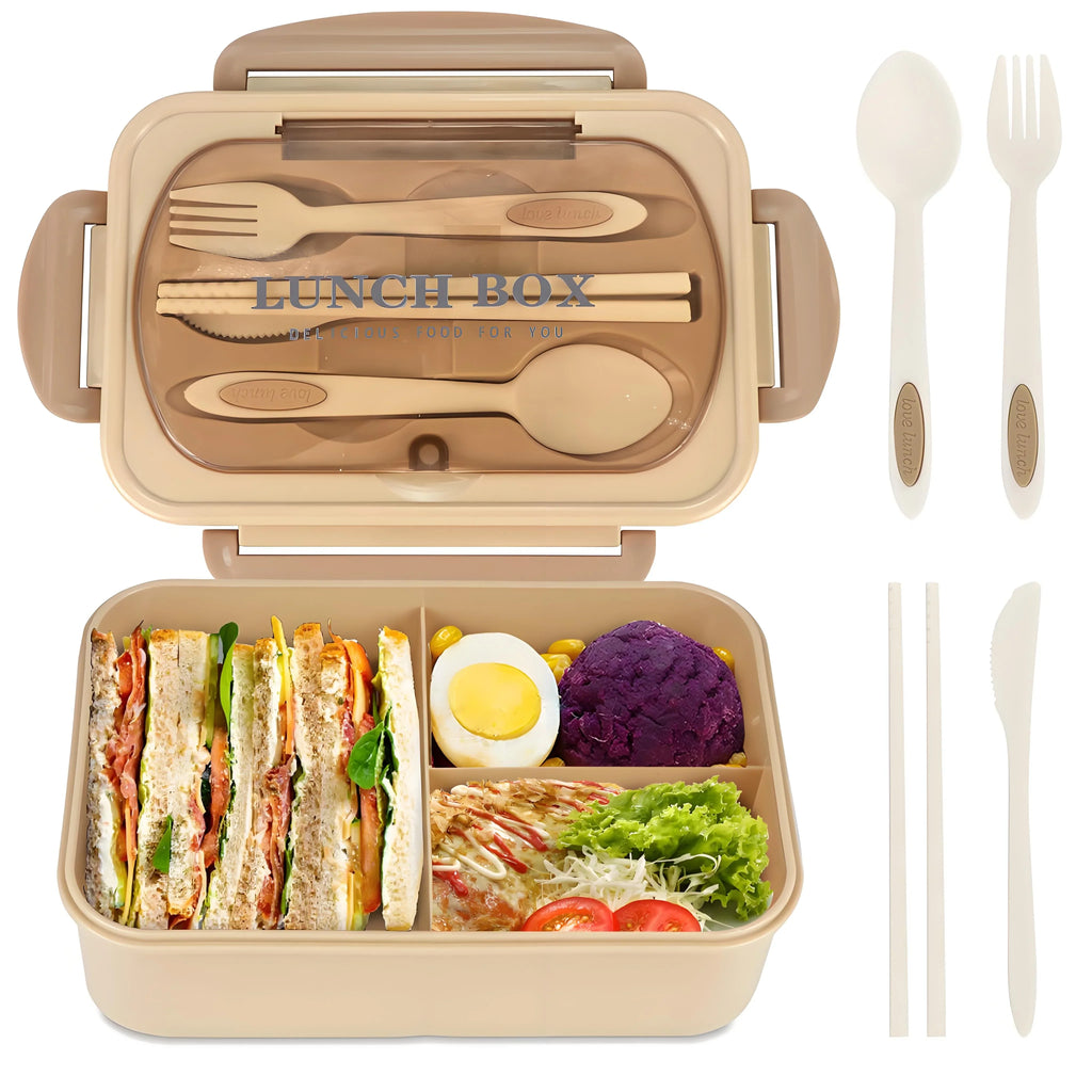 40oz Bento Box - 3-Tier Meal Prep Kit ✔FDA Food-Grade & LeakGuard™ (Office/Gym Essentials)