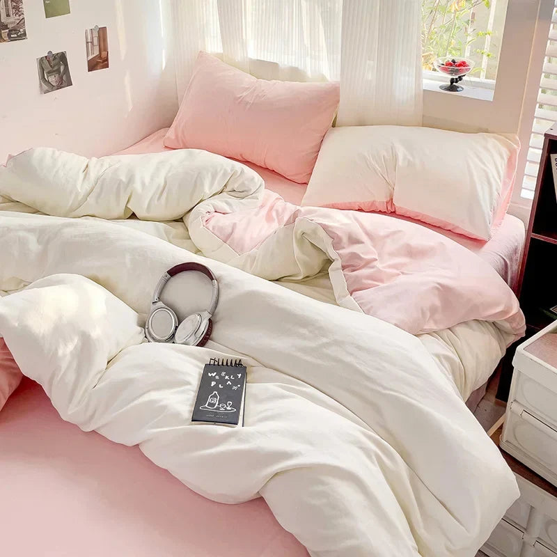 100% Cotton Boho Bed Linen Set – Soft, Breathable & Stylish 4-Piece Bedding Set