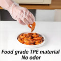 Disposable TPE Gloves  - Clear Oil-Resistant Food Handling Gloves for Cooking, Cleaning, Meals, Latex-Free & Powder-Free