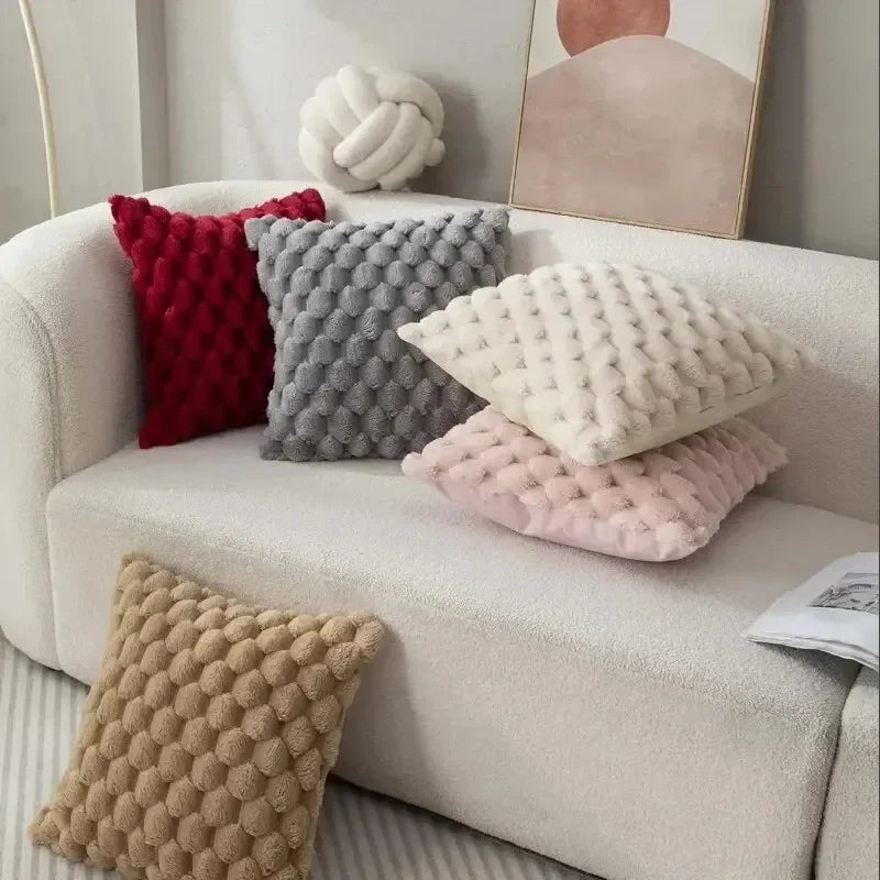 3D Plush Marshmallow Throw Pillow Cover