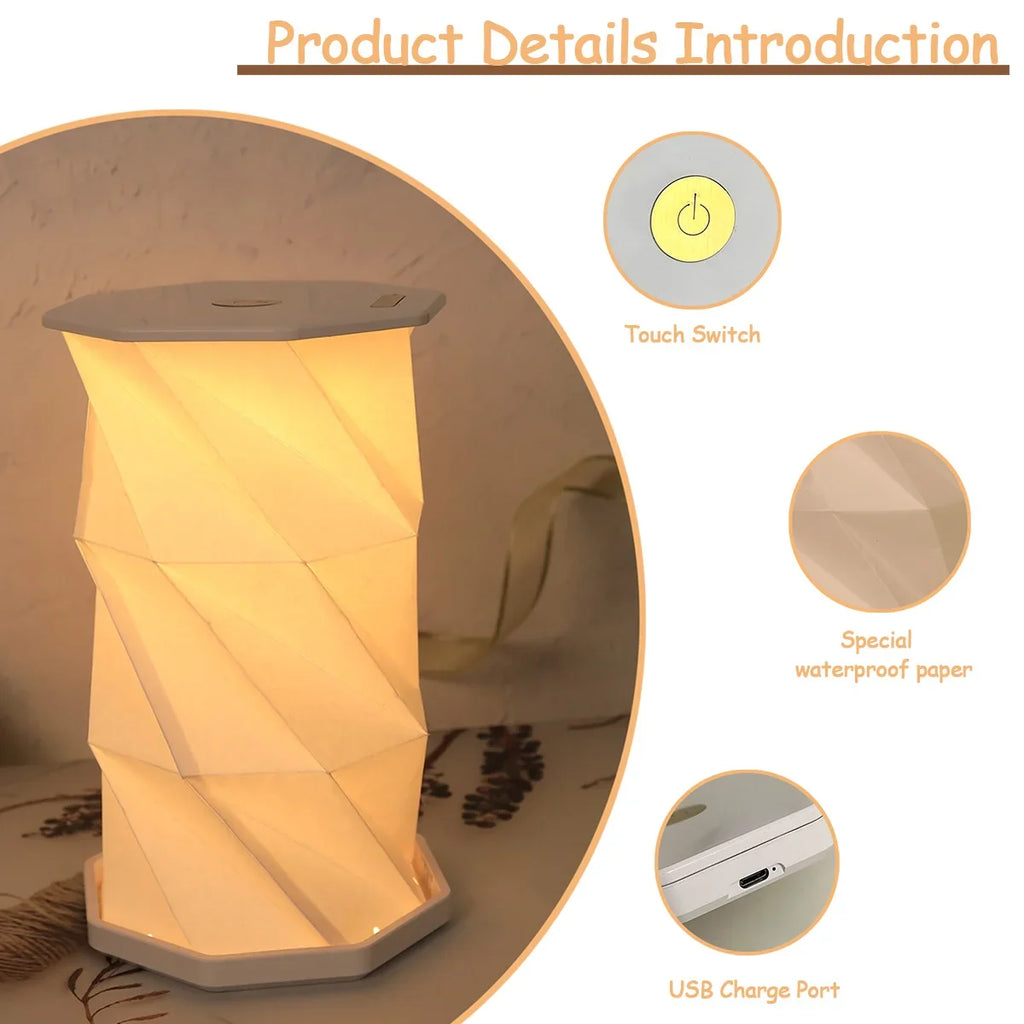 Rotating LED Book Light – Foldable Night Lamp for Bedroom Decor