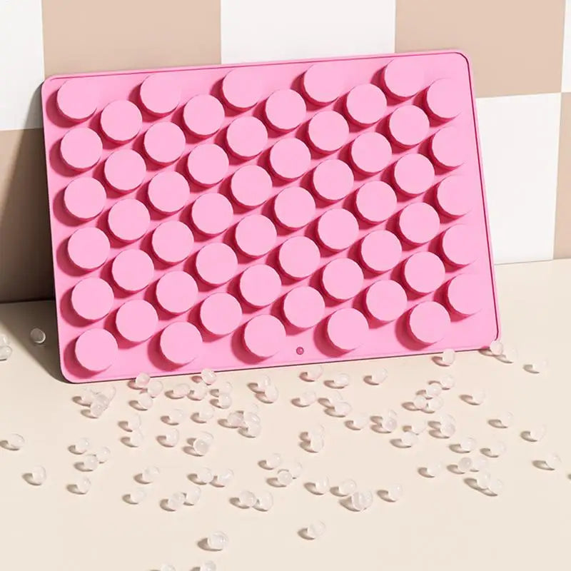Small Silicone Molds Homemade Cupcake Baking Maker Supply Non-stick 55-Cavity Silicone Cake Baking Cylinder Molds For Wax Resin