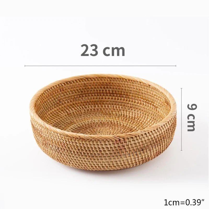 Handwoven Rectangular Rattan Wicker Basket