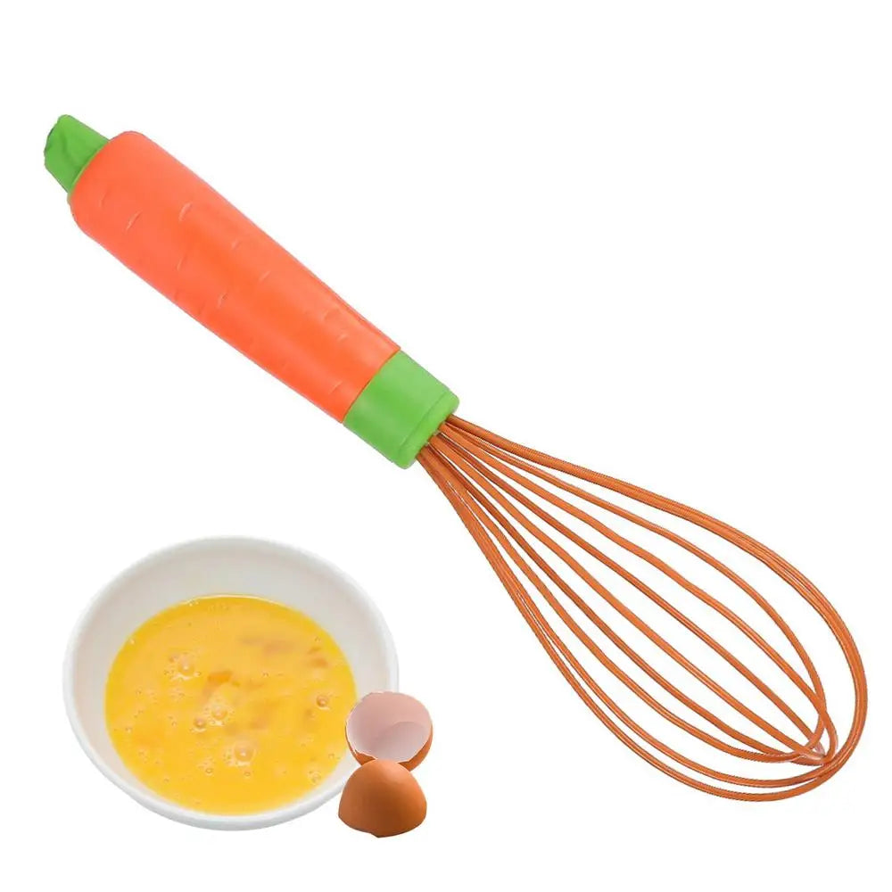 Silicone Whisk For Mixing Heat Resistant Egg Whisks Silicone Balloon Whisk Handle Beater Blender For Non-Stick Cookware Safe Non