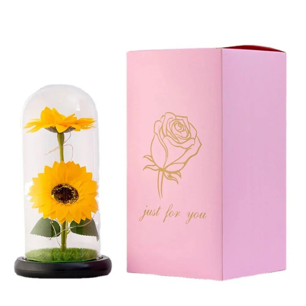 LED Glass Rose Tulip Ornament