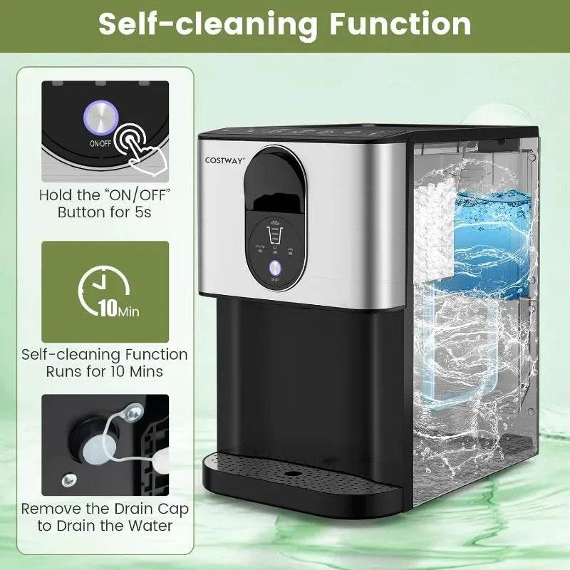 Countertop Nugget Ice Maker with Self-Dispensing