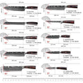 8/10pcs Gift Japanese Kitchen Knives Set Laser Damascus Pattern Chef Knife High Carbon Stainless Steel Sharp Fruit Slicing Knife