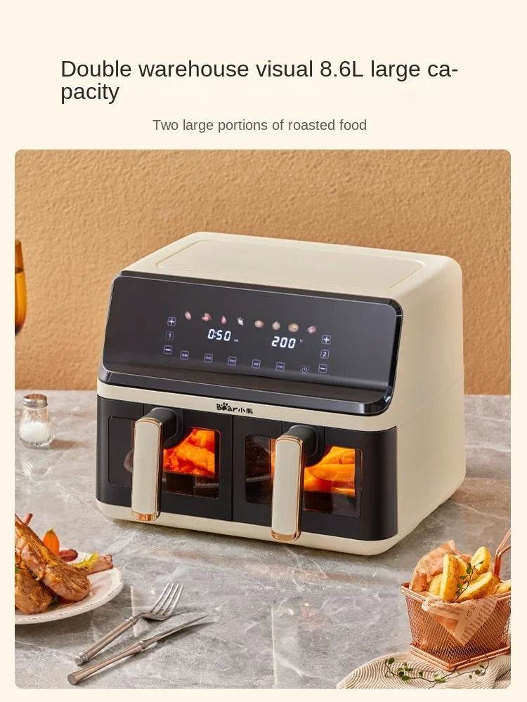 Dual-Basket Air Fryer with Multi-Function Cooking