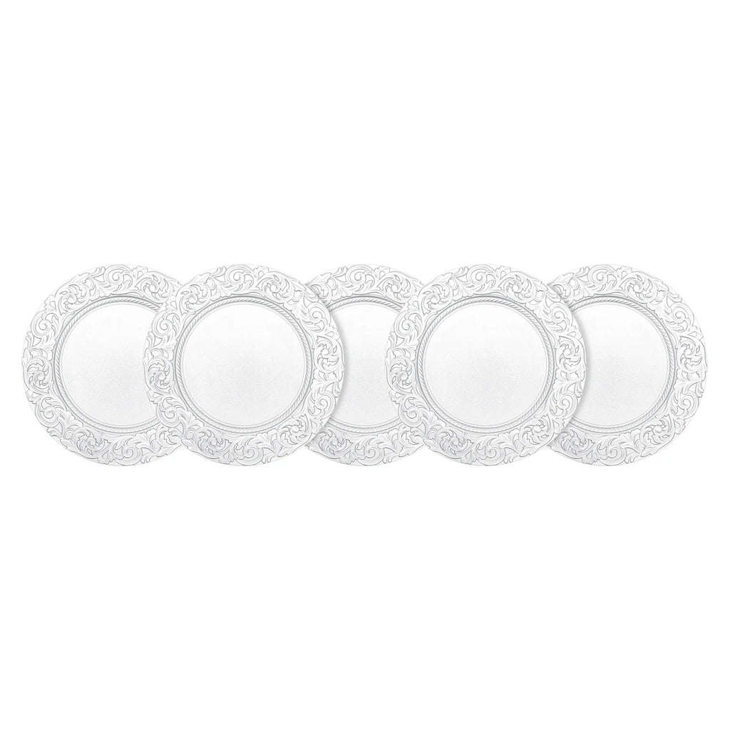 100PCS Charger Plates Set 13 inch Round Charger Plates Kitchen Dish Charger for Wedding Party Decoration Silver/Green