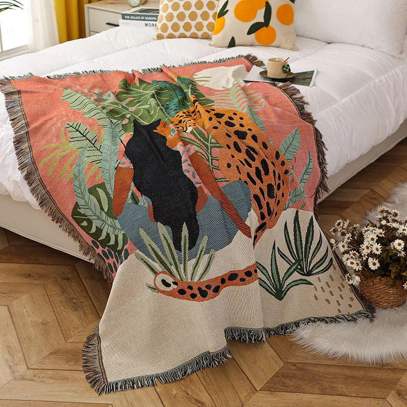 Boho Tassel Throw Blanket