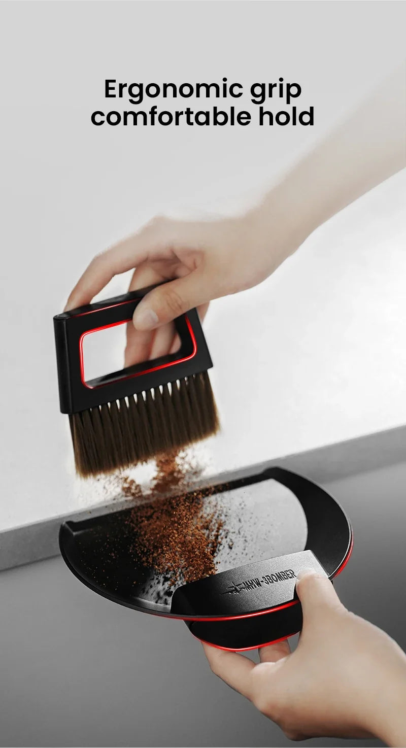MHW-3BOMBER Coffee Bar Brush Magnetic Storage Dustpan & Brush Set Portable Cleaning Brush with Handle Kitchen Bar Cleaning Tools