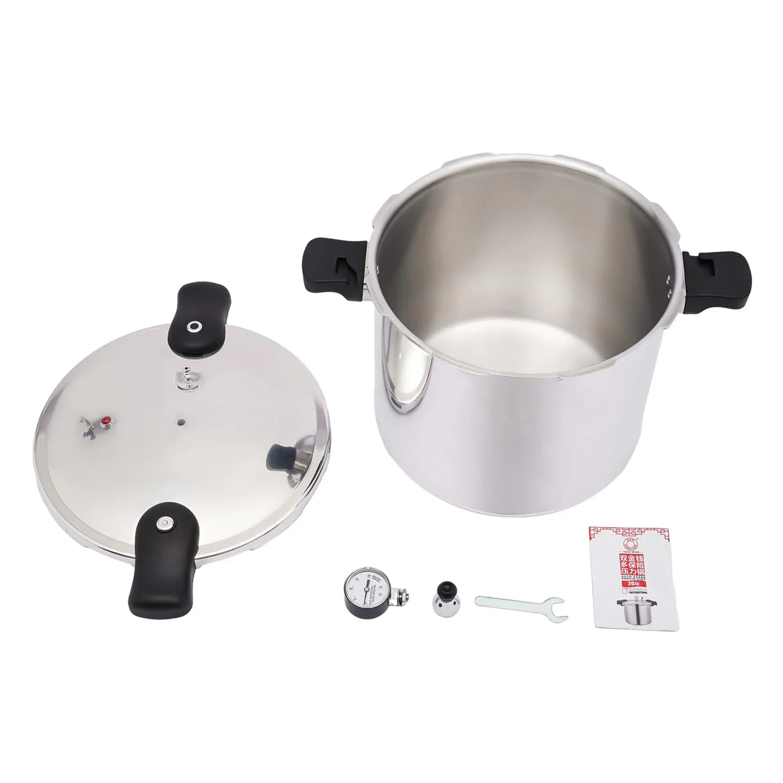 22L Large Capacities Pressure Cooker 90Kpa Commercial Stainless Steel Explosion-Proof Pressure Cooker For Gas Stoves 32*28cm