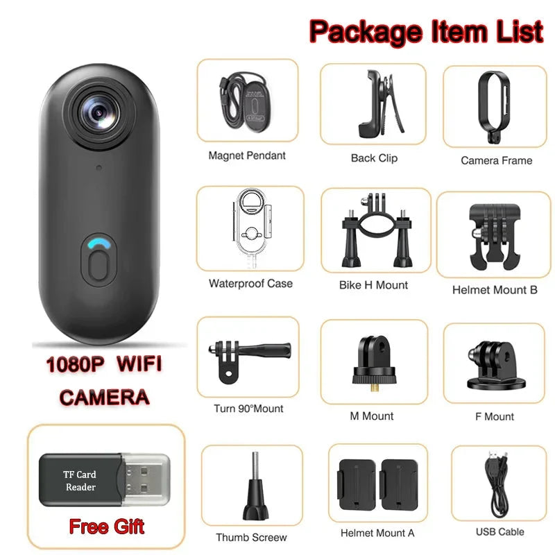 📷 Mini Sports Action Camera – 4K Ultra Portable Wireless Body Cam