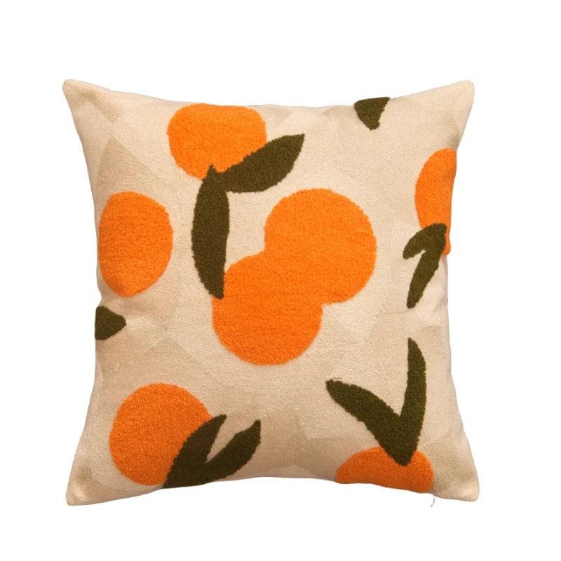 Boho Home Decor Tufted Embroidered Pillowcase – Decorative Throw Pillow Cover for Sofa & Living Room