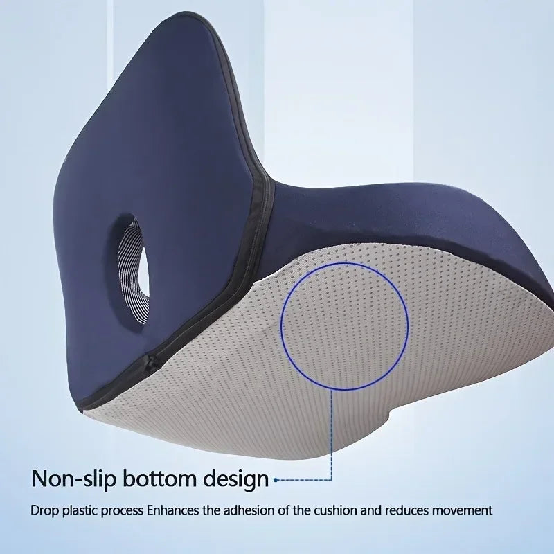 🪑 Memory Foam Seat Cushion & Back Support Pillow Set