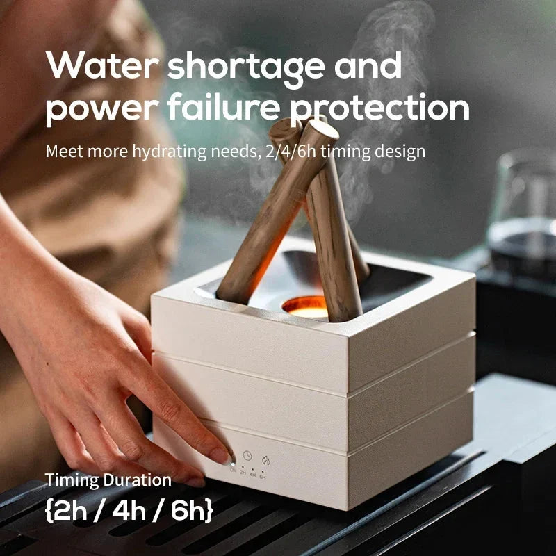 🔥 280ml Flame Aroma Diffuser – USB Humidifier with Remote & LED Light