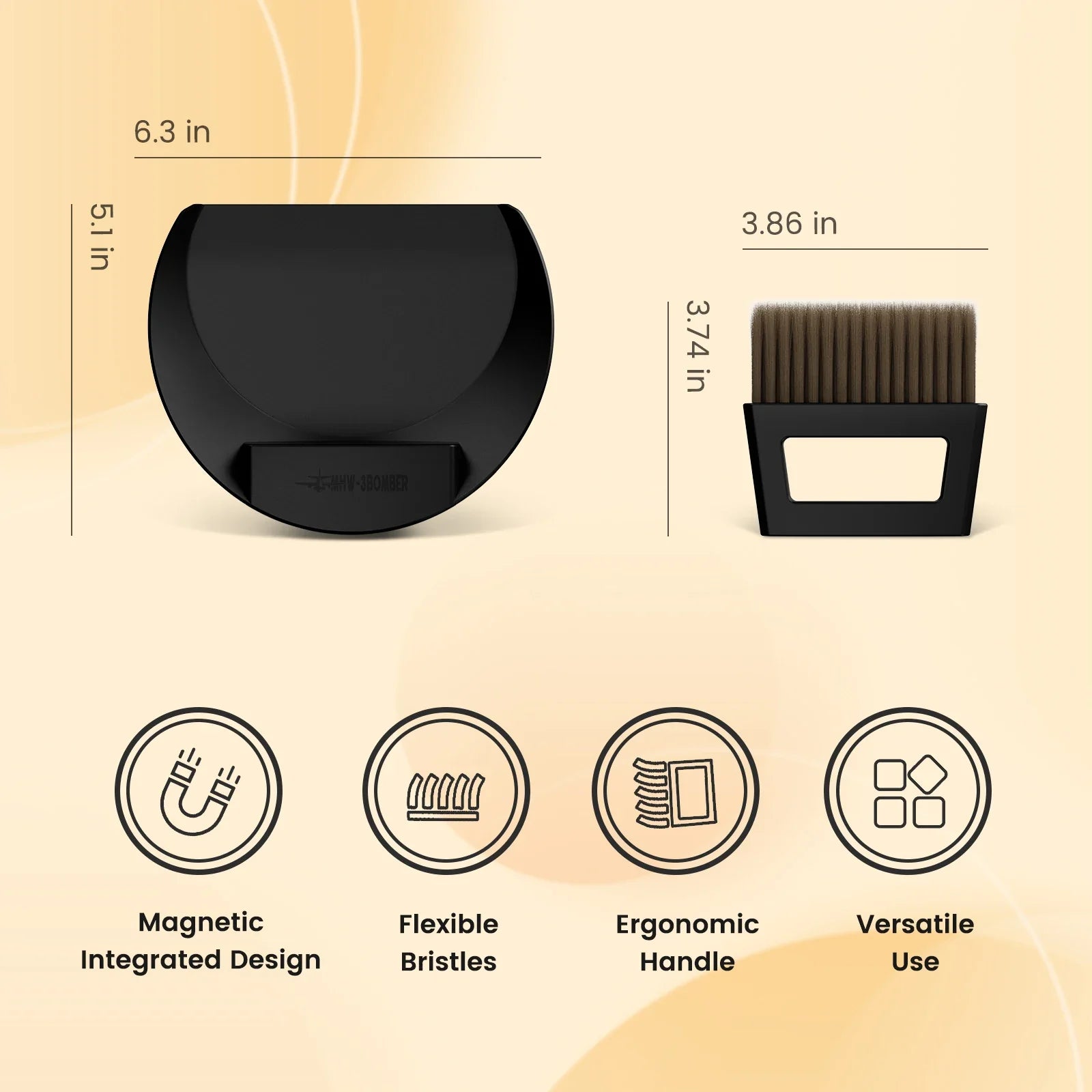MHW-3BOMBER Coffee Bar Brush Magnetic Storage Dustpan & Brush Set Portable Cleaning Brush with Handle Kitchen Bar Cleaning Tools