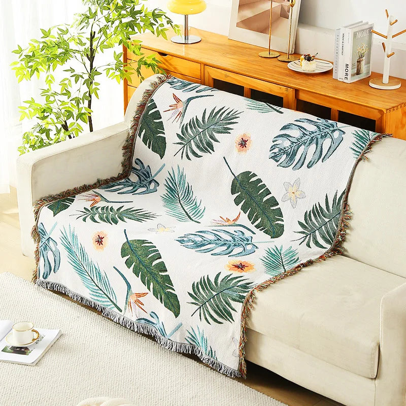 Boho Tassel Throw Blanket