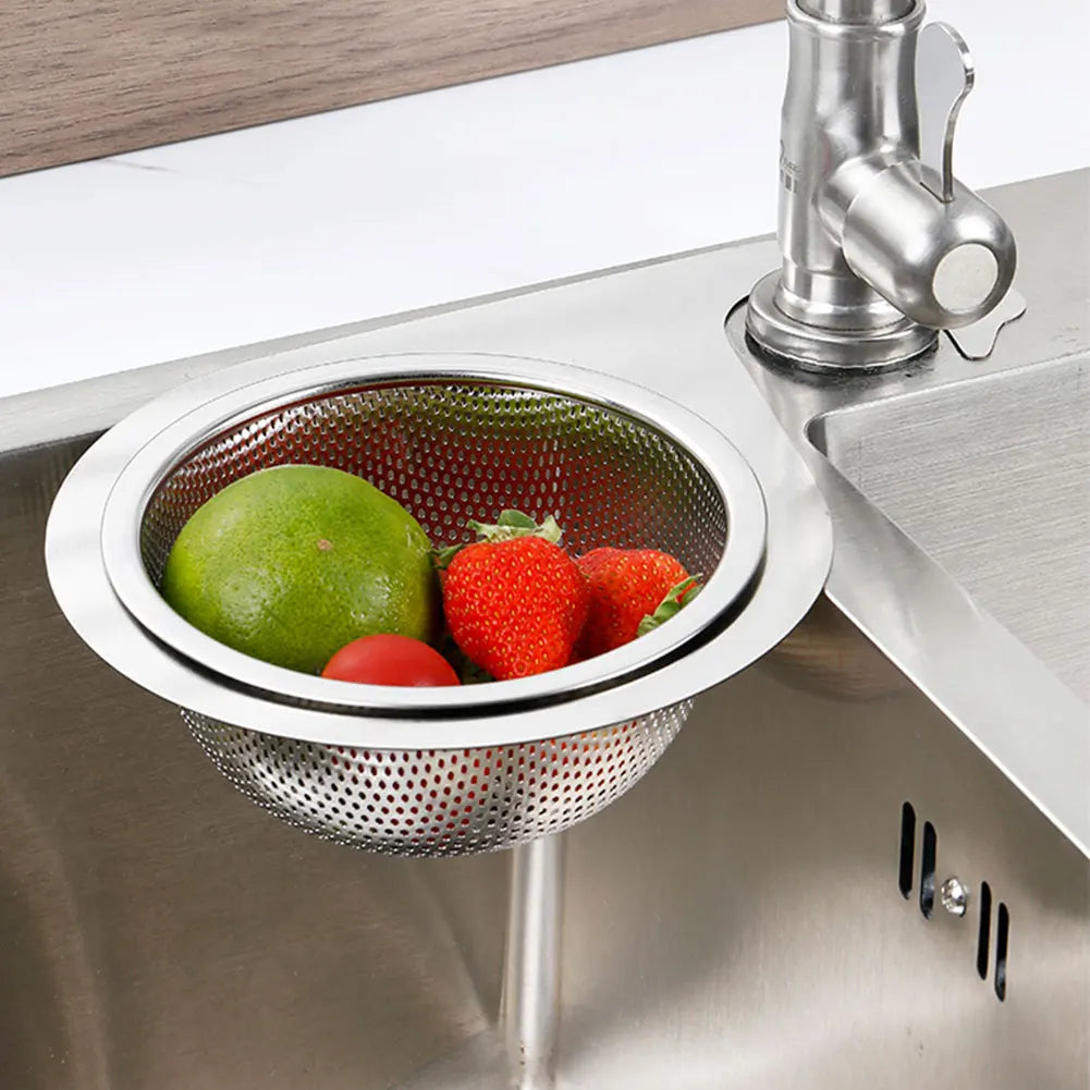 1/2 PCS Stainless Steel Sink Garbage Filter Colander Drain Basket Drain Rack for Filter Kitchen Waste & Wash Vegetables Fruits