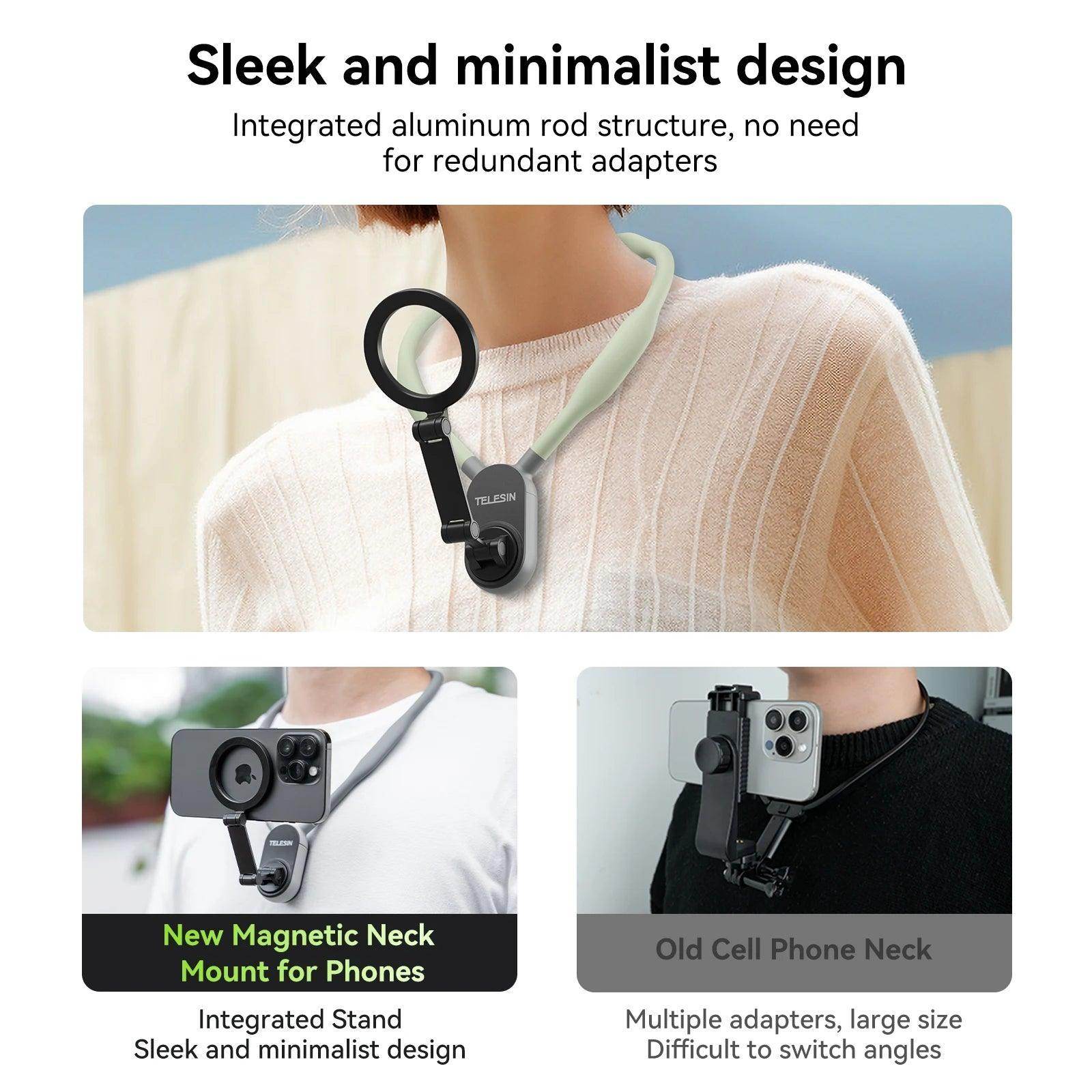 Silicone Magnetic Neck Mount for phone