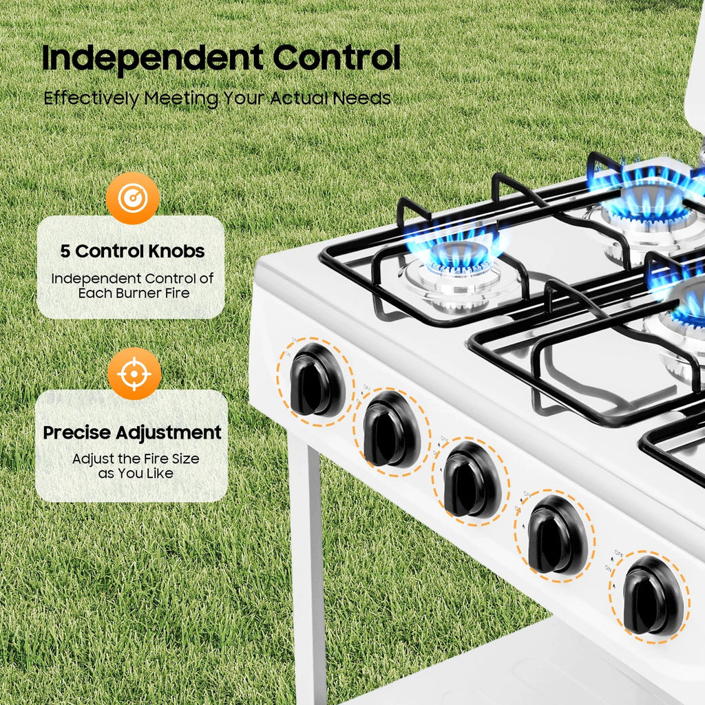 5 Hearth Grill, Gas Grill, 2.5 kW Burner,Freestanding, For Home Cooking, Outdoor Grilling, Camping, Fishing, RVing