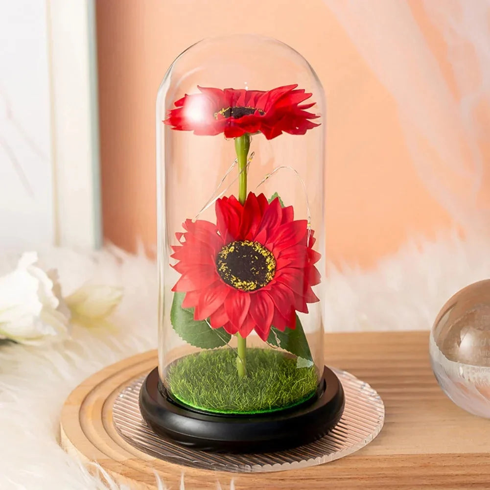 LED Glass Rose Tulip Ornament