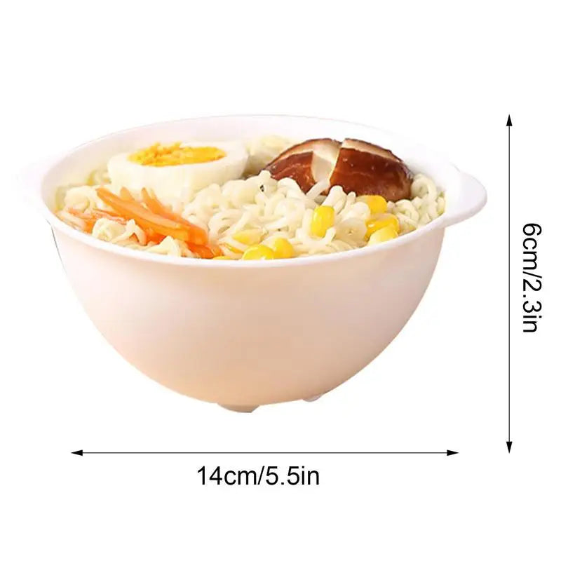 Ramen Bowl with Lid – Microwave-Safe Instant Noodle Bowl with Handles, Heat-Resistant Soup Bowl for Home, Office & Convenience Cooking